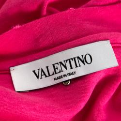 Pre Owned Valentino Shadow Pink Pink Is Punk Printed Cotton Crew Neck Oversized T-Shirt XL