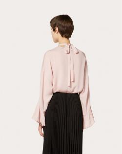 Pre Owned Valentino Light Pink Georgette Top Medium /IT 42