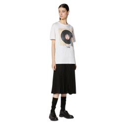 Pre Owned Valentino White Cotton Izumi Miyazaki Print Crew Neck T Shirt XS