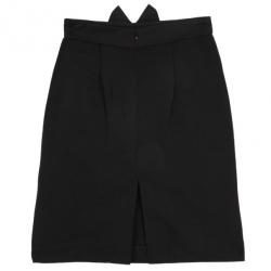 Pre Owned Valentino Black Bow Midi Skirt M