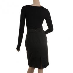 مملوكة مسبقًا Valentino Black Bow Midi Skirt M