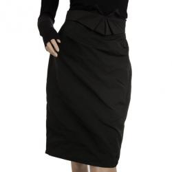 مملوكة مسبقًا Valentino Black Bow Midi Skirt M