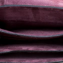 Pre Owned Valentino Burgundy Leather Painted B-Rockstud Shoulder Bag