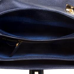 Pre Owned Valentino Blue Denim Butterfly B-Rockstud Shoulder Bag