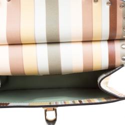 Pre Owned Valentino Multicolor Native Couture Print Leather Rockstud Shoulder Bag