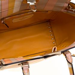 Pre Owned Valentino Multicolor Leather Small Native Couture 1975 Rockstud Tote