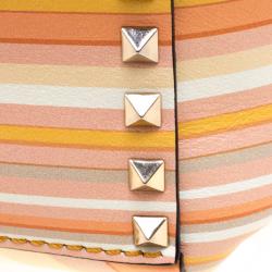 Pre Owned Valentino Multicolor Leather Small Native Couture 1975 Rockstud Tote