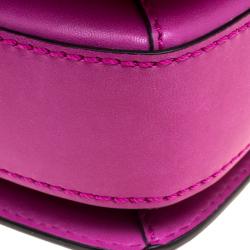 Pre Owned Valentino Purple Leather L'amour Chain Shoulder Bag