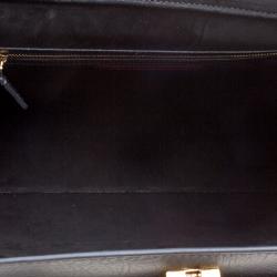 Pre Owned Valentino Black Leather Large Convertible Tote