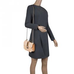 Pre Owned Valentino Multicolor Native Print Couture 1975 Leather Small Glam Lock Shoulder Bag