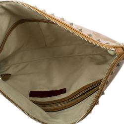 Pre Owned Valentino Brown Leather Rockstud Clutch