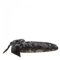 Pre Owned Valentino Black Lace Bow Clutch