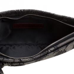 Pre Owned Valentino Black Lace Bow Clutch