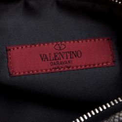Pre Owned Valentino Black Lace Bow Clutch