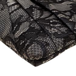 Pre Owned Valentino Black Lace Bow Clutch