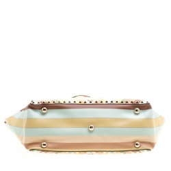 Pre Owned Valentino Multicolor Leather Medium Native Couture 1975 Rockstud Tote