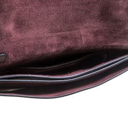 Pre Owned Valentino Burgundy Leather Rockstud Wristlet Clutch