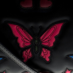 Pre Owned Valentino Black Leather Butterfly My Rockstud Top Handle Bag