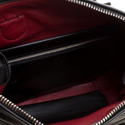 Pre Owned Valentino Black Leather Bowling Bag