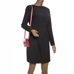 Pre Owned Valentino Pink Leather Micro Rockstud Crossboy Bag