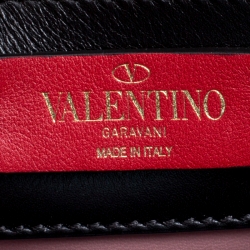Pre Owned Valentino Black Leather Large Joylock Top Handle Bag