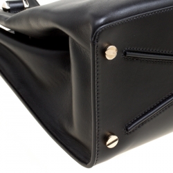 Pre Owned Valentino Black Leather Large Joylock Top Handle Bag