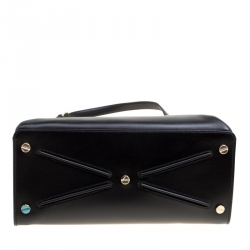 Pre Owned Valentino Black Leather Large Joylock Top Handle Bag