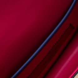 Pre Owned Valentino Multicolor Leather Mini Rockstud Lock Flap Crossbody Bag