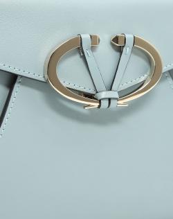 Pre Owned Valentino Nube Soft Leather V Rivet Clutch Bag