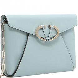 Pre Owned Valentino Nube Soft Leather V Rivet Clutch Bag