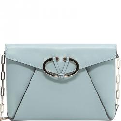 Pre Owned Valentino Nube Soft Leather V Rivet Clutch Bag