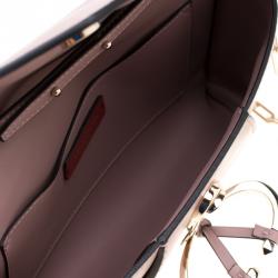 Pre Owned Valentino Lipstick Leather V Rivet Clutch Bag