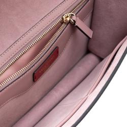 Pre Owned Valentino Lipstick Soft Leather Demilune Shoulder Bag