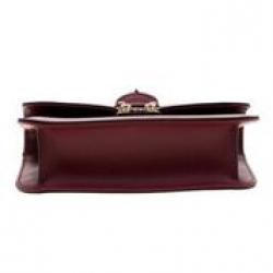 Pre Owned Valentino Rubino Leather Small Glam Lock Chain Shoulder Bag