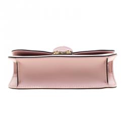 Pre Owned Valentino Water Rose Leather Small Glam Lock Chain Shoulder Bag