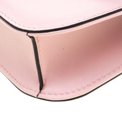 Pre Owned Valentino Water Rose Leather Small Glam Lock Chain Shoulder Bag