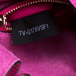 Pre Owned Valentino Pink Orchid Leather Rockstud Bucket Bag