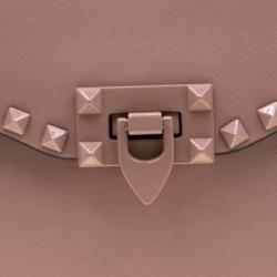 Pre Owned Valentino Poudre Leather Rockstud Shoulder Bag