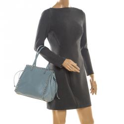 Pre Owned Valentino Nube Leather Rockstud Tote