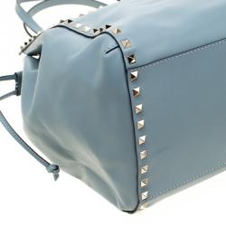 Pre Owned Valentino Nube Leather Rockstud Tote