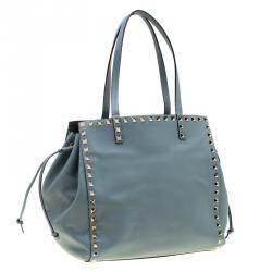 Pre Owned Valentino Nube Leather Rockstud Tote
