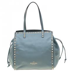Pre Owned Valentino Nube Leather Rockstud Tote