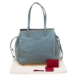 Pre Owned Valentino Nube Leather Rockstud Tote