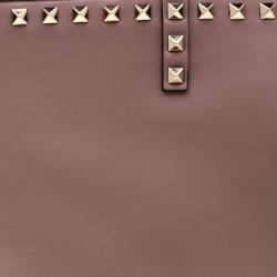 Pre Owned Valentino Poudre Leather Rockstud Tote