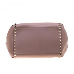 Pre Owned Valentino Poudre Leather Rockstud Tote