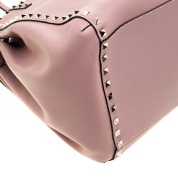Pre Owned Valentino Poudre Leather Rockstud Tote