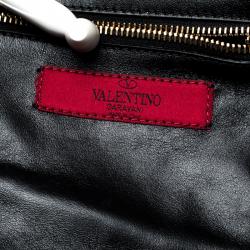 Pre Owned Valentino Black Leather Rockstud Trapeze Tote