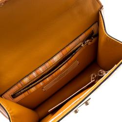 Pre Owned Valentino Multicolor Mandarin Sorbet Leather Small Rockstud 1975 Lock Chain Shoulder Bag