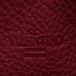 Pre Owned Valentino Al Campione/Rubino Leather Colour Embroidered Rockstud Shoulder Bag