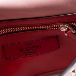 Pre Owned Valentino Loto Quilted Soft Leather Medium Rockstud Spike Chain Shoulder Bag